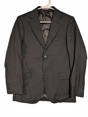 Gruppo Baggio Purple Label Pinstripe Wool Blazer Coat Mens 17R Made in Italy